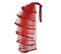 GRACEART Steampunk Noir Bustle Tutu Ceinture sous-Jupe Dentelle (Rouge)