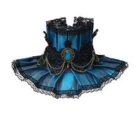GRACEART Steampunk Victorien Haut Cou Eébouriffé Collier Volant (Bleu)