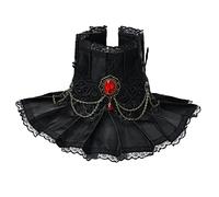 GRACEART Steampunk Victorien Haut Cou Eébouriffé Collier Volant (Noir)