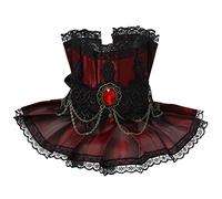 GRACEART Steampunk Victorien Haut Cou Eébouriffé Collier Volant (Vin rouge)