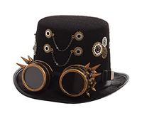 GRACEART Steampunk victorien Top Hat avec des lunettes pour les hommes