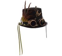 GRACEART Unisexe Steampunk Chapeau Des Lunettes de Protection Haut Chapeau (Kopfumfang-58cm)