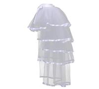 GRACEART Victorian Steampunk Noir Bustle Tutu Ceinture sous-Jupe Dentelle (Blanc Bord)