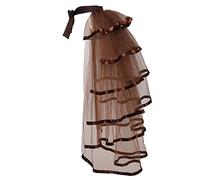 GRACEART Victorian Steampunk Noir Bustle Tutu Ceinture sous-Jupe Dentelle (Marron)