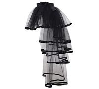 GRACEART Victorian Steampunk Noir Bustle Tutu Ceinture sous-Jupe Dentelle (Noir Bord)