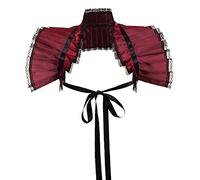 GRACEART Victorien Ébouriffer Cou Boléro Collier (Vin rouge)