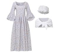 GRACEART Victorien Femme de Chambre Pioneer Robe Coloniale Femme Costume (L, Gris)