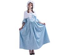 GRACEART Victorien Femme de Chambre Pioneer Robe Coloniale Femme Costume (S, Bleu Clair)