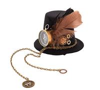 GRACEART Victorien Mini Haut Chapeau avec Crâne Traverser (E)