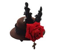 GRACEART Victorien Mini Haut Chapeau avec Crâne Traverser (G)