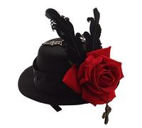 GRACEART Victorien Mini Haut Chapeau avec Crâne Traverser (H)
