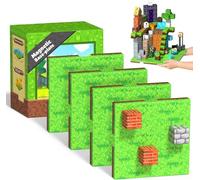 GraceDuck 4 pièces Plaque de Base Cube Magnétique, Bloc Magnetique Jouet STEM pour Enfants dès 3 Ans, Kit de Construction Magnetique, Idée Cadeau pour Garçons et Filles