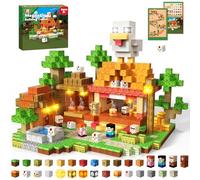 GraceDuck Bloc de Construction Magnetique Enfant 200 Pièces - Ferme de Poulets et Restaurant de Grillade Créatif, Comprend l'animal et Le Four, Jeu STEM Cadeaux adaptés aux Enfants de 3+ Ans