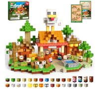 GraceDuck Bloc de Construction Magnetique Enfant 200 Pièces - Ferme de Poulets et Restaurant de Grillade Créatif, Comprend l'animal et Le Four, Jeu STEM Cadeaux adaptés aux Enfants de 3+ Ans