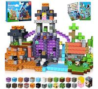 GraceDuck Blocs de Construction Magnétiques - 150 Pièces - Château de Forêt Ténèbres - Jouets Magnétiques Créatif pour Enfants - Cadeaux de Pâques - Jouets Sensoriels STEM pour Garçons et Filles