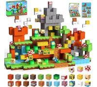 GraceDuck Construction Magnetique Enfant 150 PCS - Construisez Votre Château d'aventure - Jeu de Construction STEM Montessori 3-9 Ans - Magnetic Building Blocks Cadeau Créatif pour Filles et Garçons