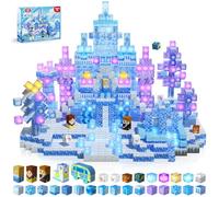 GraceDuck Construction Magnetique Enfant 200 Pièces - Château de Glace et Monde Hivernal Féerique, Blocs de Construction à Aimants pour Jeu Éducatif, Cadeau pour Enfants de 4 à 12 Ans