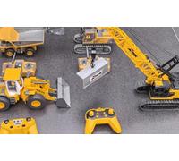 GraceDuck Pelleteuse Télécommandée Jouet Garçon Camion Grue 4 en 1 Chantier | 2.4GHz Chantier Grue Telecommandée, Camion Telecommande & Chargeur, Jouet Enfant 6-12 Ans, Coffret Cadeau Anniversaire