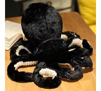 Graceever Peluche pieuvre - Jolie décoration de jouet marin - 30 cm - Noire