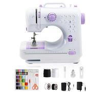 GraceGlow Machine à Coudre Débutant, Portable Petite Machines a Coudre électronique avec 12 programmes, Mini Sewing Machine avec lumière LED, pédale et kit de couture