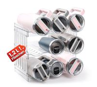 Gracenal Étagère à bouteilles empilable - Porte-bouteilles - 3 couches - 9 bouteilles - Pour 1,2 l - Accessoire de réfrigérateur - Organisateur de réfrigérateur - Congélateur - Garde-manger