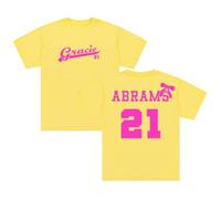 Gracie Abrams 21 T-shirt avec logo 2025 The Secret of Us Tour T-shirt à manches courtes en coton pour homme et femme, jaune, M