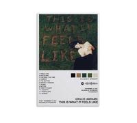 Gracie Abrams Poster sur toile pour chambre à coucher avec texte en anglais « This Is What It Feels Like », décoration murale rétro, 60 x 90 cm, sans cadre