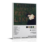Gracie Abrams Poster sur toile pour chambre à coucher avec texte en anglais « This Is What It Feels Like » - Décoration murale rétro - 40 x 60 cm - Cadre