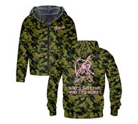 Gracie Abrams That's Just the Way Life Goes Sweat à capuche zippé à manches longues Manteau d'hiver pour femme et homme, camouflage, XS