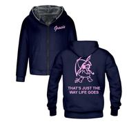 Gracie Abrams That's Just the Way Life Goes Sweat à capuche zippé à manches longues Manteau d'hiver pour femme et homme, bleu marine, 3XL