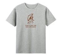 Gracie Abrams That's Just The Way Life Goes T-shirt col rond à manches courtes en coton pour homme femme Streetwear Tops, gris, XL