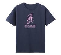 Gracie Abrams That's Just The Way Life Goes T-shirt col rond à manches courtes en coton pour homme femme Streetwear Tops, bleu marine, XL