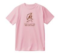 Gracie Abrams That's Just The Way Life Goes T-shirt col rond à manches courtes en coton pour homme femme Streetwear Tops, rose, XL