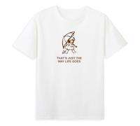 Gracie Abrams That's Just The Way Life Goes T-shirt col rond à manches courtes en coton pour homme femme Streetwear Tops, blanc, 4XL