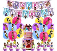 Gracies Corner Décoration de Fête D'anniversaire, 30PCS Décorations Gracies Corner Comprennent des Bannières, Ballons, Cupcake Toppers, Parfait pour Anniversaire d'enfant et fête à thème