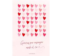 Gràcies per ensenyar amb el cor | Quadern de notes: Regal per a mestres i professors amb frase original | Format Din A5 | Pauta simple