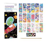 GRACK OFF ART POETH - Portable Scratch Off Art Paper | Scratch Off Paper Note, Rayures De Feuilles De Papier, Gratter Notes Artisanales, Jouets Pour Interactifs À La Maison