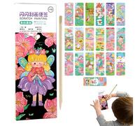 GRACK OFF ART POETH - Portable Scratch Off Art Paper | Scratch Off Paper Note, Rayures De Feuilles De Papier, Gratter Notes Artisanales, Jouets Pour Interactifs À La Maison
