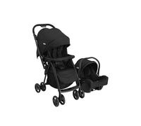 Graco Revaya Système de voyage - Convient de la naissance à env. 4 ans (0-22 kg) Poignée réversible face au monde parent/monde avec siège auto i-Size inclus Midnight Fashion