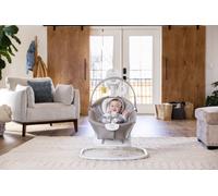 Graco SoftSway™ balancelle et bascule électrique pour bébé, 2 en 1, de la naissance à environ 9 mois (9 kg), moteur Magnetic Motion breveté, doux et silencieux, siège réglable en 3 positions, arceau d