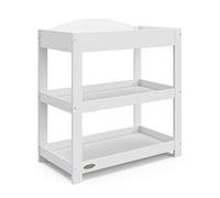 Graco Table à Langer Personnalisable avec Matelas à Langer résistant à l'eau (Blanc) - Certifié Greenguard doré, tête de lit Moderne Plate ou Classique arquée, Matelas à Langer Inclus