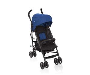 Graco TraveLite Poussette légère pliable avec position allongée, dossier réglable en continu, poignée de transport, idéale comme poussette de voyage dès la naissance à 15 kg, poussette bleue Caspian