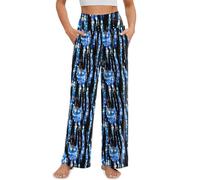 Gracyoga Pantalon de pyjama pour femme, C-blackbluetiedye, XL