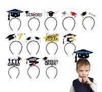 Grad Hat Bandband, bandeau de chapeau pour insert de remise des diplômes - 12 pièces décorations de graduation élégantes 2025 - Costumes et accessoires pour collège maternelle préscolaire Classe senio