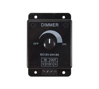 Gradateur A LED Noir 12V 24V 8A Pilote de Bande D'Ampoule de Lampe de Luminosite Reglable Controleur D'Alimentation de Lumiere de Couleur Unique