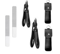 Graddi Ingrowfix Pro for Thick Nails,Graddi Nail Clippers with Overall Stainless Steel，One-Touch Locking Pliers,Extended Handle,Ultra-Thin & Sharp for Seniors Care (Two Black)