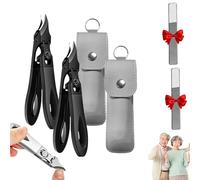 Graddi Ingrowfix Pro, Graddi Nail Clippers Seniors & Ingrown Care with Overall Stainless Steel Unique Folding Lock for Safe, Ultra-Thin & Sharp, Easy Grip and Squeeze for Thick Nails (B2)