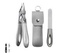 Graddi Ingrowfix Pro Nail Scissors, 180° Wide Bevel Bite, Splash-Proof, One-Touch Locking Pliers, 2025 New Wide Jaw Opening Long Handled Nail Scissors, Suitable For Thick Nails (Silver)