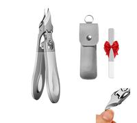 Graddi Ingrowfix Pro，Slanted Nail Clippers, Specially Designed for Cutting Thick and Hard Nails，Sharp, Long Handle Wide ，No Damage to Flesh，Suitable for A Wide Range of People (Silver)