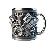 Graddi V-Maxx Mug, Sherum V-Maxx Mug, V Engines Stainless Steel Cup, Perfect for Car Enthusiasts (V8 Coffee Mugc)
